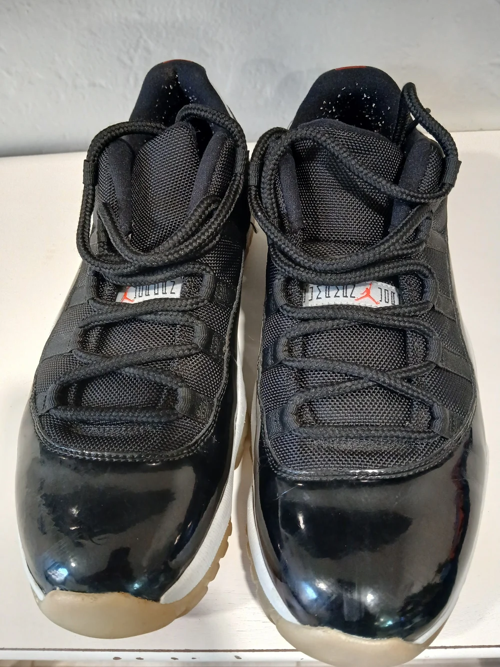 Jordan Men's Black Patent Leather Low-Top Sneakers